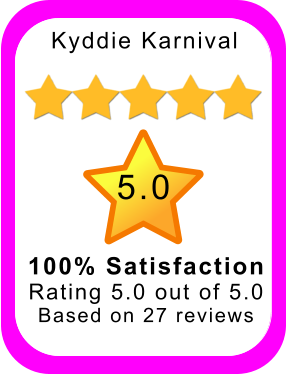 Kyddie Karnival 5.0 100% Satisfaction Rating 5.0 out of 5.0 Based on 27 reviews